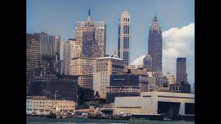 New Yorks beautiful Manhattan waterfront The Staten Island Ferry in the late 1950s in color [upl. by Riordan]