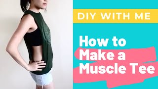 DIY Tutorial How to Transform TShirts into Cute Tank Tops in Minutes [upl. by Acirederf]