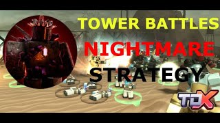 Tutorial How to beat Tower Battles Nightmare mode in TDX  Token grind strategy  Tower Defense X [upl. by Blim283]