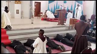 messe des vœux perpétuels des frères franciscains du Congo Kinshasa [upl. by Dnalyar]