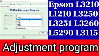 Epson L1210 L3210 L3215 L3250 L3260 L5290 Adjustment program free download [upl. by Nissy664]