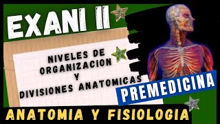 PREMEDICINA  NIVELES DE ORGANIZACION Y DIVISIONES ANATOMICAS ANATOMIA Y FISIOLOGIA 📚📚 Clase 10 [upl. by Ahsieki932]