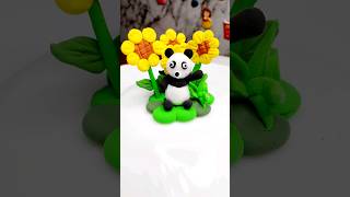 cute clay panda । clay animals artistpragatijaiswal youtubeshorts shorts clayart ytshorts diy [upl. by Nelra]