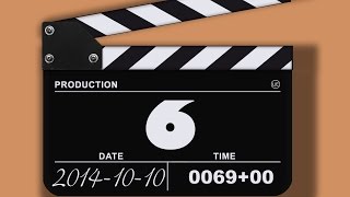 Clapperboard Countdown 10 sec BEST Timer v 173 Filmklappe countdown timer with sound effects uHD [upl. by Enovad]