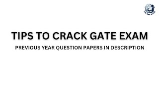 Crack GATE Exam  Tips for aspirants  GATE 2024  TheBMEGuide [upl. by Assetan841]