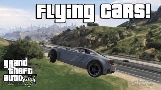 GTA V Flying Cars Low Gravity Cheat Code [upl. by Rask]