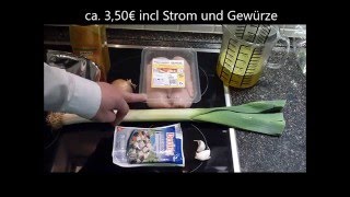 Günstig kochen PorreeHähnchen Suppe mit Käse und Curry oder Chili [upl. by Rajiv746]