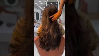 Indian women haircut  Indian girl haircut  long to short haircut  Layer haircut  feathercut [upl. by Airotal]