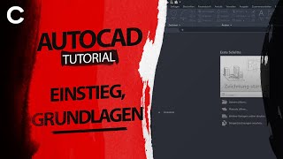 AutoCAD Anfänger Tutorial 01 Deutsch  Benutzeroberfläche und Grundlagen [upl. by Tamberg]