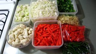 How to store vegetables in the fridge  Indian Kitchen  Storing vegetables for the week Part 1 [upl. by Kcirdor330]