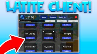 LATITE CLIENT For Minecraft Bedrock Freelook Fullbright Keystrokes Zoom  119 [upl. by Ahsiemat]