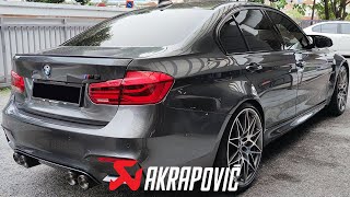 BMW M3 F80 COMPETITION AKRAPOVIC EXHAUST [upl. by Oringa]