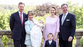 Luxembourg royals attend christening of prince François princeguillaume royalfamily royals [upl. by Eichman]