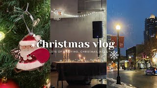 christmas vlog 🎄lots of studying christmas nails [upl. by Weiler499]