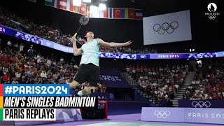 Mens Singles Badminton FULL FINAL🏸  Paris Replays [upl. by Nosnehpets]