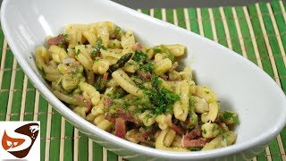 Pasta con asparagi selvatici e speck – Facile e gustosa – Primi piatti [upl. by Aloz]