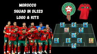 KITS MOROCCO DLS 23  DLS 23  MOROCCO PLAYERS IN DLS 23  DLS 24  DLS 23 GAMEPLAY [upl. by Eikceb]