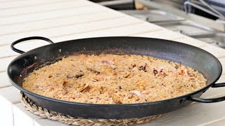 Cocinando en MeMallorca  ARROZ CON CALAMARES ALMEJAS Y GAMBAS [upl. by Olodort]