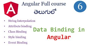 3 Angular tutorial in telugu  Types of data binding in Angular in telugu  Data binding in angular [upl. by Doersten]