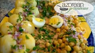 Portuguese Tuna with Chickpeas Recipe  Azorean Green Bean [upl. by Kennett]