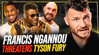 BISPING reacts Francis Ngannou THREATENS Tyson Fury  Joshua vs Ngannou Press Conference [upl. by Drawde484]