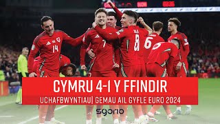 Uchafbwyntiau  Highlights Cymru 41 Y Ffindir  Wales 41 Finland  Gêm ail gyfle UEFA Euro 2024 [upl. by Groome723]