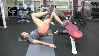 Bodyweight Foot Elevated SingleLeg Glute Bridge [upl. by Maples]