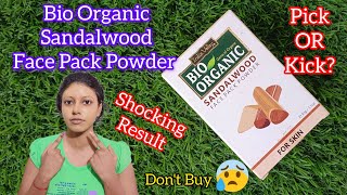 Bio Organic Sandalwood Face Pack Powder Review amp Demo  Best Face amp Hair Powder Under 100 😱😱 [upl. by Acnoib788]