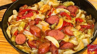 Southern Fried Cabbage Recipe  How To Make Fried Cabbage [upl. by Bowen]