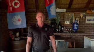 President of Blue Bulls Rugby Willem Strauss welcomes Bull fans to watch the match against the Valke [upl. by Fleisig]