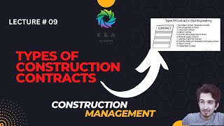 09 Types of Construction Contracts  Constrution Project Management [upl. by Annel]