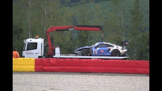 2024 24 Hours of Spa Crashes Overtakes and spins MORE [upl. by Hitchcock]