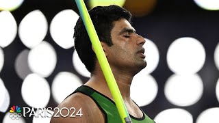 Arshad Nadeems javelin catapults Pakistan to Olympic gold medal  Paris Olympics  NBC Sports [upl. by Udela71]