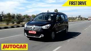 2015 Renault Lodgy MPV  First Drive Video Review  Autocar India [upl. by Cathryn]