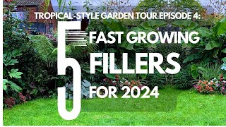 5 FastGrowing Filler Plants  Tropical Garden Tour Episode 4 [upl. by Trovillion]