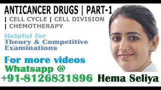 ANTICANCER DRUGS  PART1  CELL CYCLE  CELL DIVISION  CHEMOTHERAPY [upl. by Efeek]