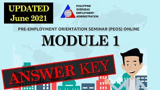 PEOS ANSWER KEY Module 1  Updated June 2021  PreEmployment Orientation Seminar [upl. by Cuthbertson]