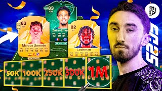 LA MEILLEURE ÉQUIPE À 50K 100K 250K 500K et 1 MILLION DE CRÉDITS SUR FC 25  💸🔥 [upl. by Moyra]