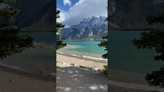 Lovely Views at Lake Minnewanka in Banff😍 naturewalk [upl. by Nydnarb268]