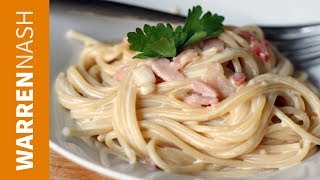 How to make Spaghetti Carbonara  Whipped up in 10 mins  Recipes by Warren Nash [upl. by Eibot]