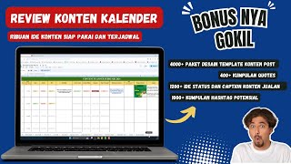 Review Aplikasi Konten Kalender  Content Planner Spreadsheets  Ide Kalender Konten Media Sosial [upl. by Pasho892]