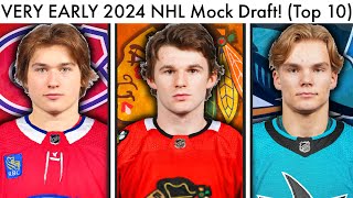 EARLY 2024 NHL MOCK DRAFT UPDATED TOP 10 Prospect Rankings amp Macklin CelebriniCole Eiserman Talk [upl. by Halley90]