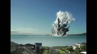 통가 해저 화산 폭발 Tonga Undersea Volcano Explosion [upl. by Ilona]