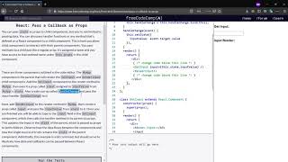 React Pass a Callback as Props freeCodeCamporgDay12 [upl. by Arvell]