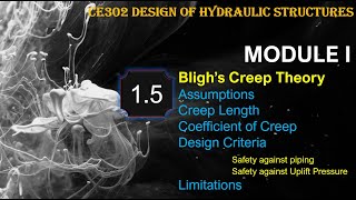 KTU Blighs Creep Theory Design of Hydraulic Structures KTU [upl. by Arednaxela]