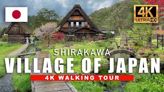 Japans Most Beautiful Village Shirakawago  4K Relaxing Japan Walk  4K HDR 60fps [upl. by Lazos]