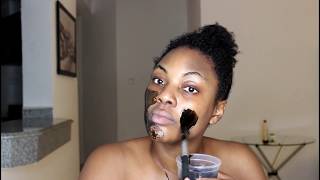 Activated Charcoal honey facial mask tutorial [upl. by Joye]