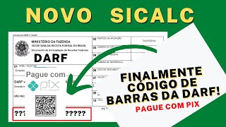 SICALCWEB  DARF COM CÓDIGO DE BARRAS E QR CODE PIX 2022  FINALMENTE [upl. by Jareen748]