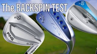 GOLF BACKSPIN TEST ON PING CALLAWAY AND VOKEY WEDGES [upl. by Vershen138]