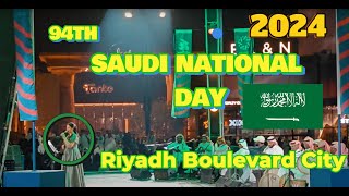 94th Saudi National Day Celebration  Riyadh Boulevard City 2024 saudiarabia celebration [upl. by Eirolav]